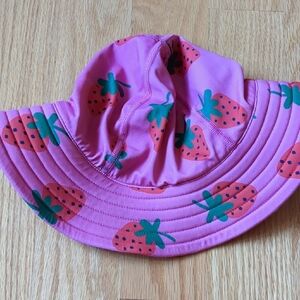 Pink Strawberry Kids Sun Swim Hat